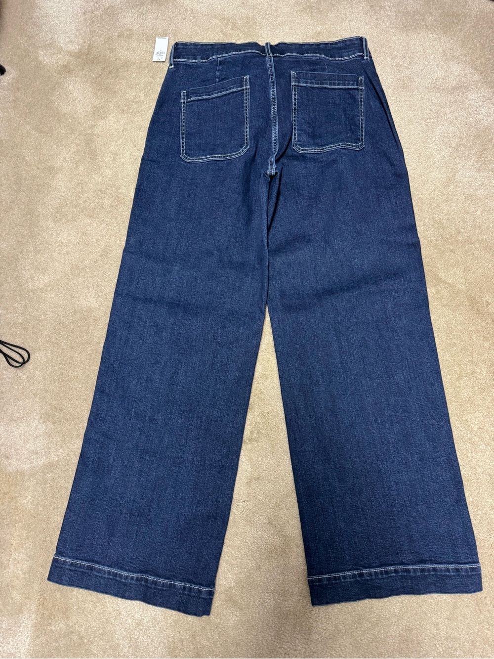 Women’s Wide Leg Dark Blue Denim Jeans